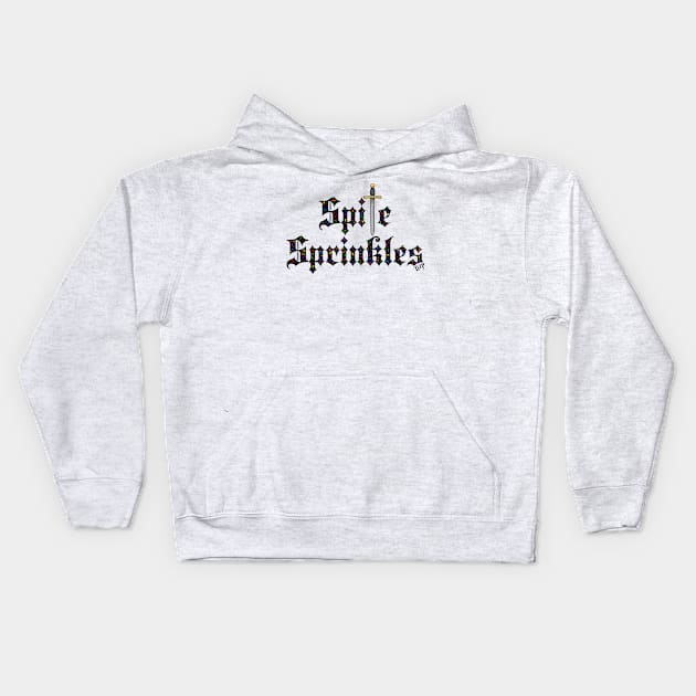 Spite Sprinkles - Black Kids Hoodie by Hyena Arts